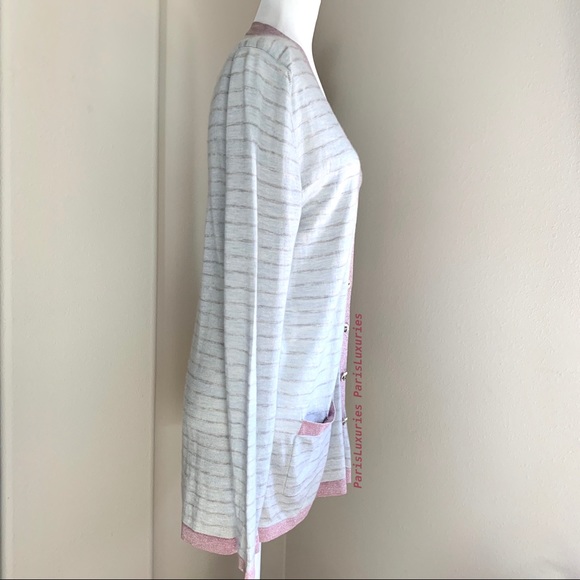 CHANEL Classic Authentic Stripe Runway Pink Gray - Picture 9 of 16